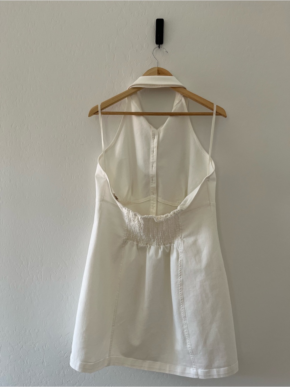 Anthropologie Pilcro Collared Button Front Halter Dress White XL - Picture 6 of 9